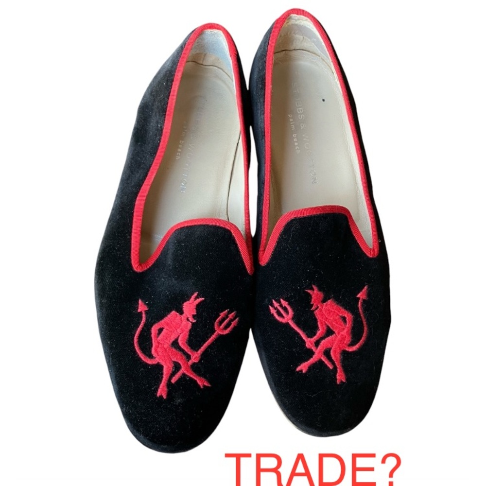 STUBBS AND WOOTTON devil velvet slippers